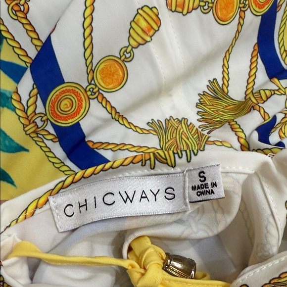 Tropical Floral Halter Flowy Maxi Dress Size Small / S Sundress / Sun Dress - Picture 2 of 5